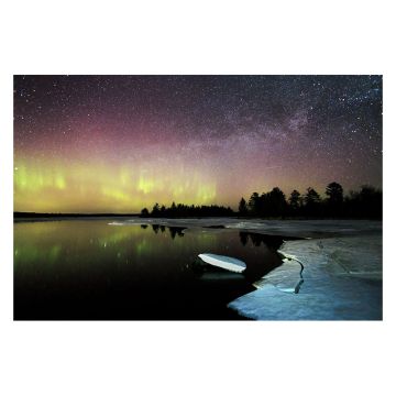 Minnesota Northern Lights and Milky Way Photo Postcard